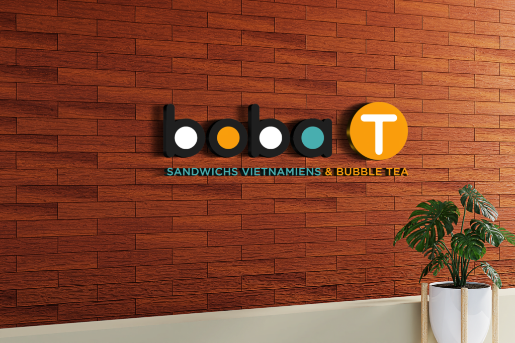 Réalisation d'un logo sur mesure pour l'enseigne BOBA T