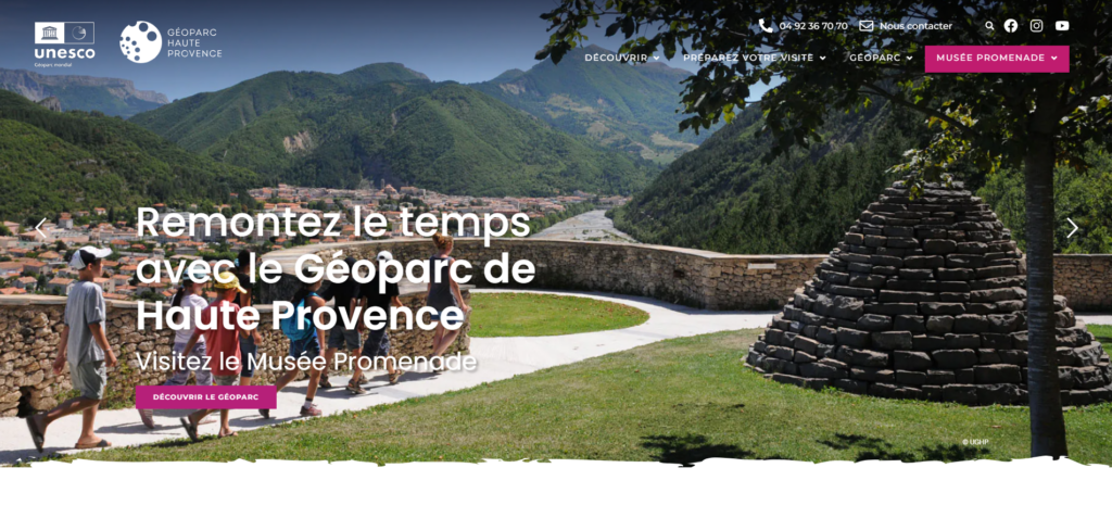 Nouveau site internet du Géoparc de Haute Provence