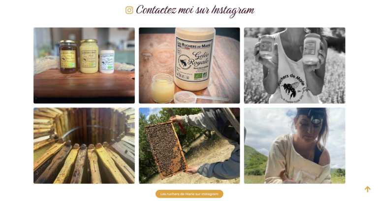 Site internet les ruchers de marie