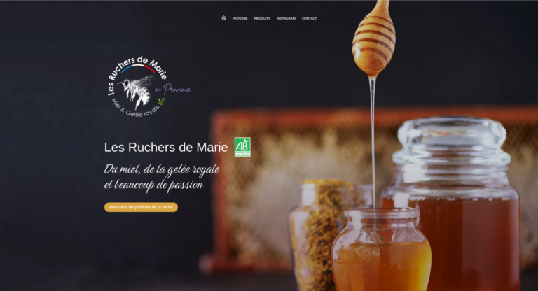 Site internet les ruchers de marie