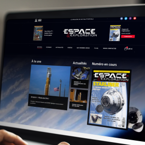 Web design réalisé pour le site Espace et exploration