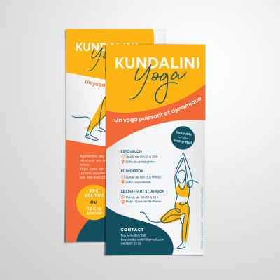 Flyer yoga kundalini réalisé par Oyopi