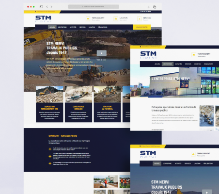 Nouvelle réalisation pour notre équipe de webmaster, avec le site internet de la STM Nervi acteur majeur des travaux publics du territoire manosquin.